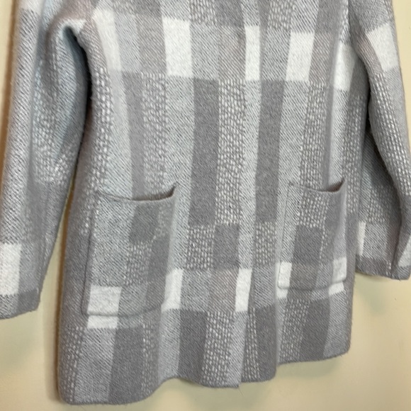 Soft Surroundings Plaid First Fall Hood Sweater Coat - Picture 5 of 13